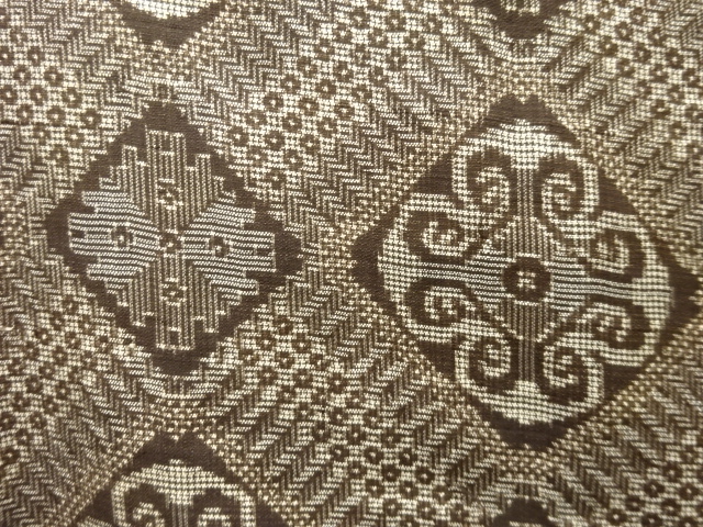 JAPANESE KIMONO / ANTIQUE DORO OSHIMA TSUMUGI KIMONO (TATSUGO)